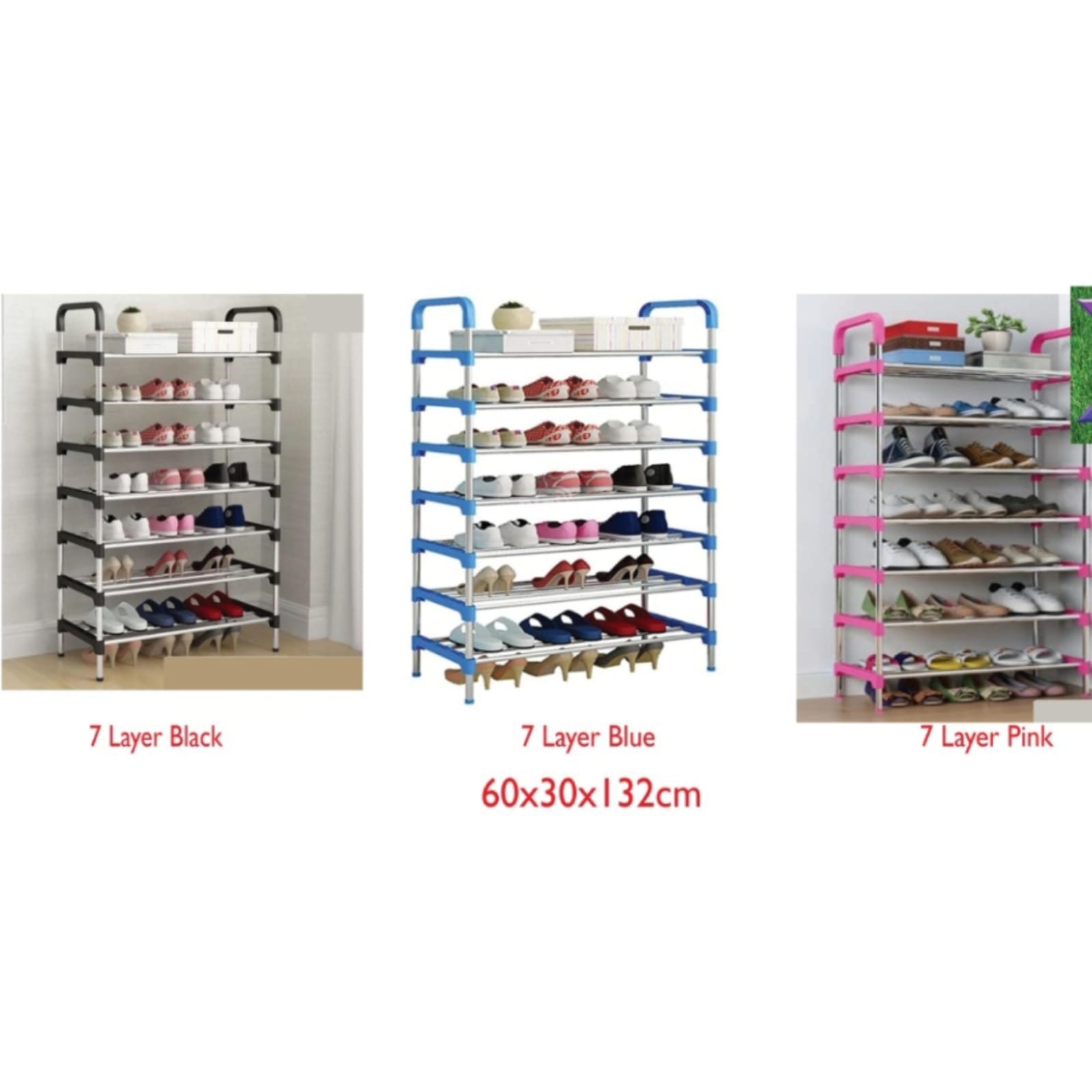 Metallic shoe racks